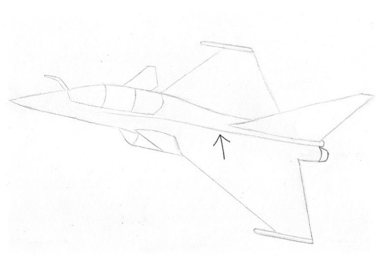 Dessin d'avion de chasse - Tutoriel